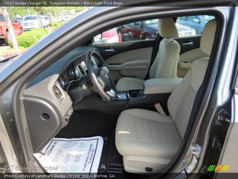 Tungsten Metallic / Black/Light Frost Beige 2012 Dodge Charger SE