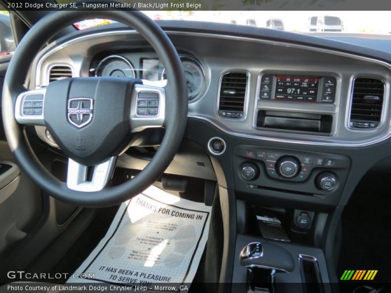 Tungsten Metallic / Black/Light Frost Beige 2012 Dodge Charger SE