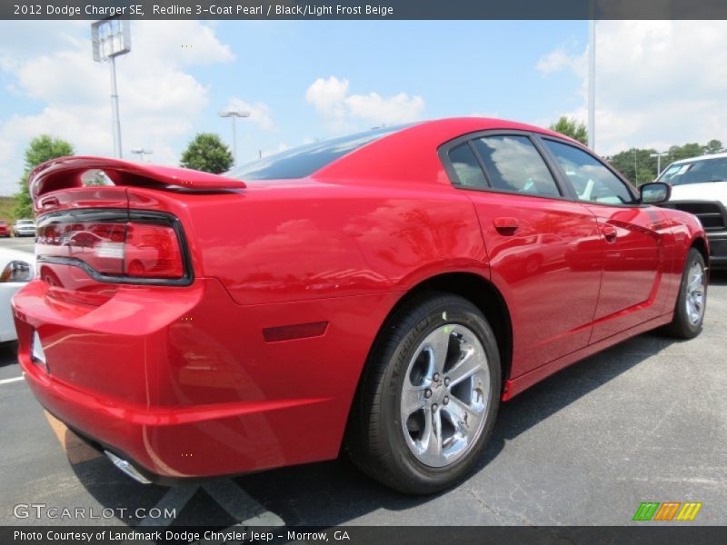 Redline 3-Coat Pearl / Black/Light Frost Beige 2012 Dodge Charger SE