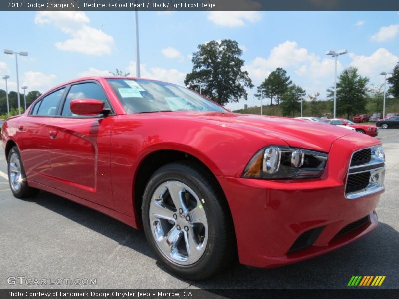 Redline 3-Coat Pearl / Black/Light Frost Beige 2012 Dodge Charger SE