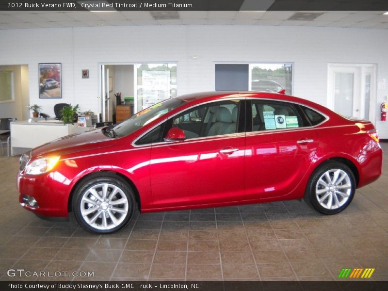 Crystal Red Tintcoat / Medium Titanium 2012 Buick Verano FWD