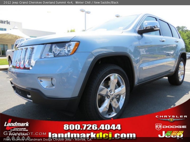 Winter Chill / New Saddle/Black 2012 Jeep Grand Cherokee Overland Summit 4x4