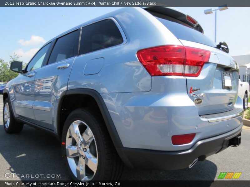 Winter Chill / New Saddle/Black 2012 Jeep Grand Cherokee Overland Summit 4x4