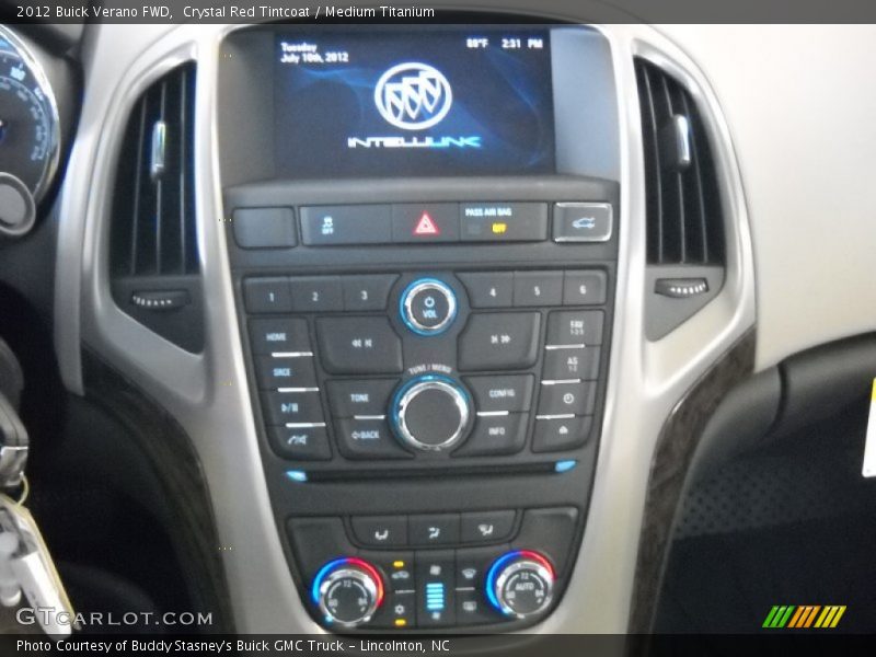 Crystal Red Tintcoat / Medium Titanium 2012 Buick Verano FWD