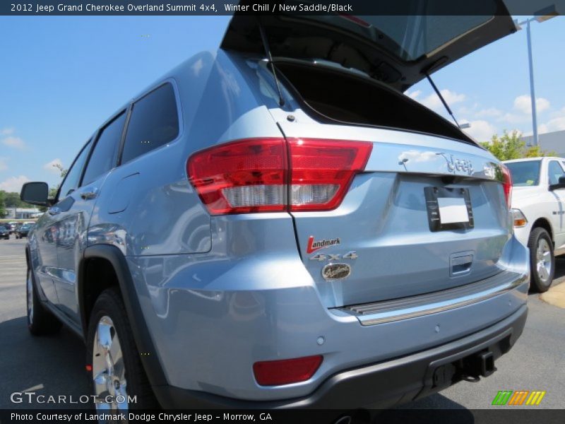 Winter Chill / New Saddle/Black 2012 Jeep Grand Cherokee Overland Summit 4x4