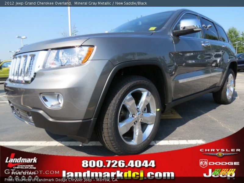 Mineral Gray Metallic / New Saddle/Black 2012 Jeep Grand Cherokee Overland
