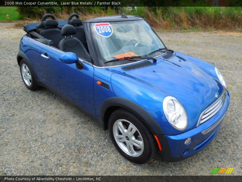 Laser Blue Metallic / Panther Black 2008 Mini Cooper Convertible