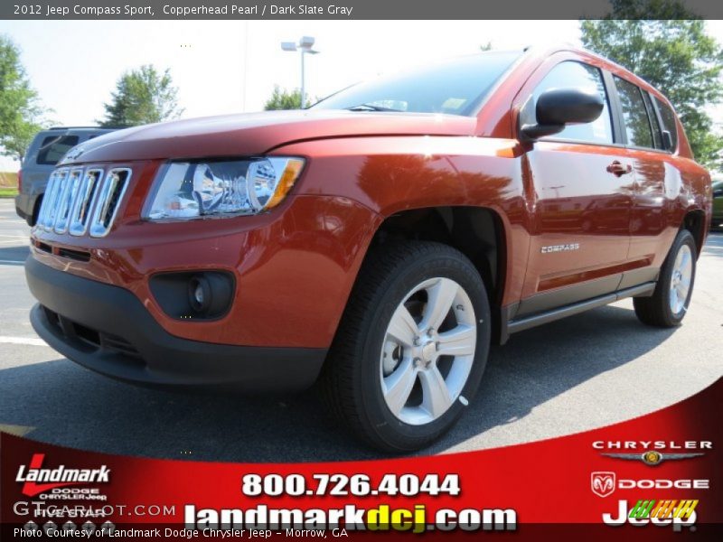 Copperhead Pearl / Dark Slate Gray 2012 Jeep Compass Sport