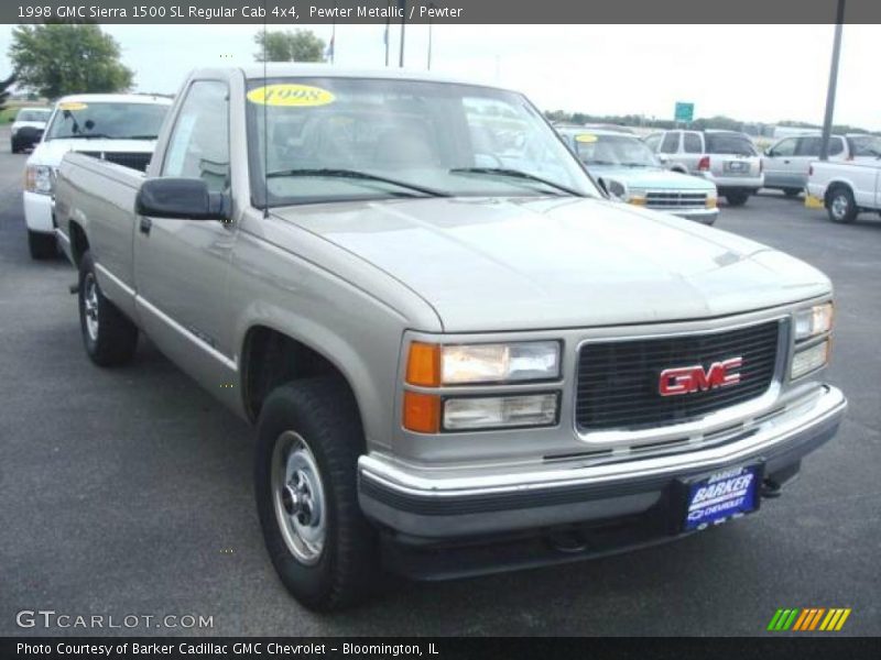 Pewter Metallic / Pewter 1998 GMC Sierra 1500 SL Regular Cab 4x4