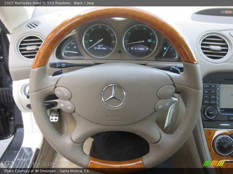 Black / Java 2007 Mercedes-Benz SL 550 Roadster