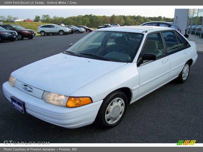 Oxford White / Grey 1994 Ford Escort LX Sedan