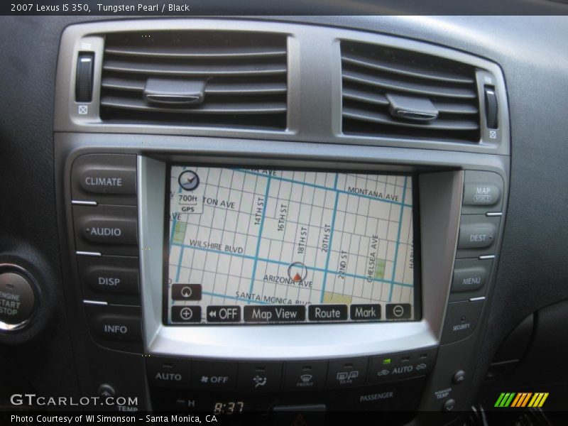 Tungsten Pearl / Black 2007 Lexus IS 350