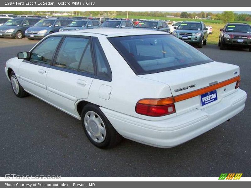 Oxford White / Grey 1994 Ford Escort LX Sedan