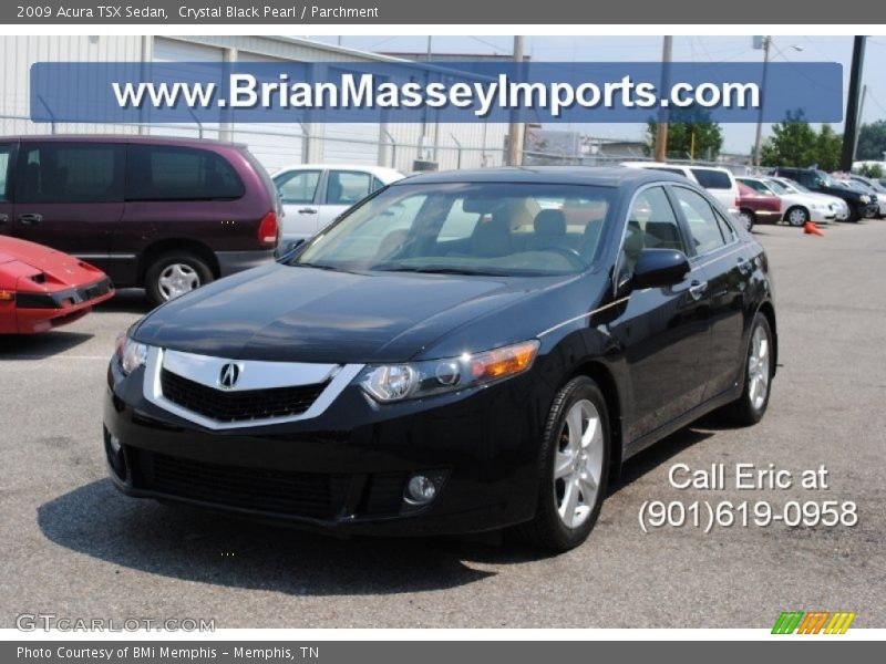 Crystal Black Pearl / Parchment 2009 Acura TSX Sedan
