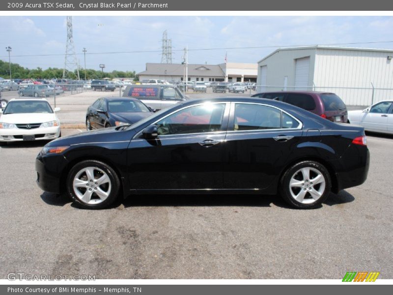 Crystal Black Pearl / Parchment 2009 Acura TSX Sedan