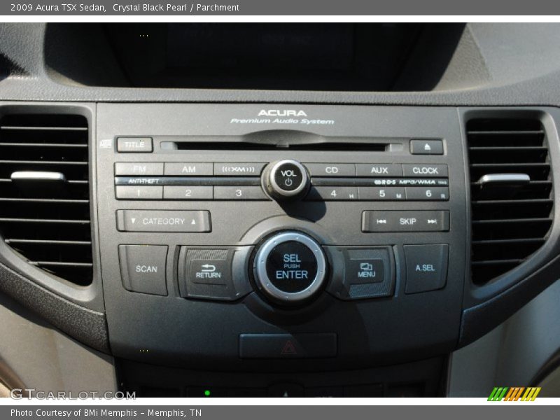 Crystal Black Pearl / Parchment 2009 Acura TSX Sedan