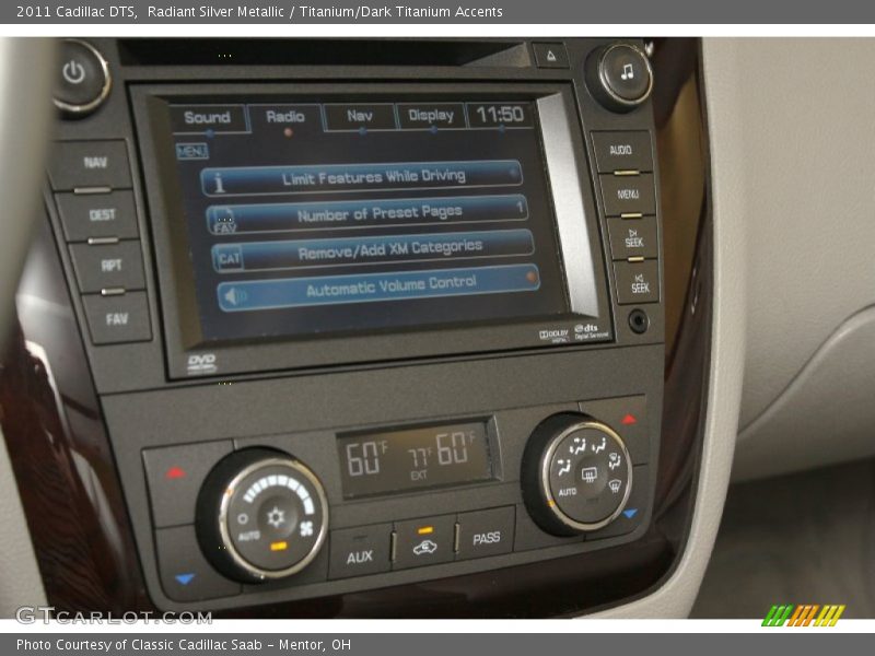 Radiant Silver Metallic / Titanium/Dark Titanium Accents 2011 Cadillac DTS