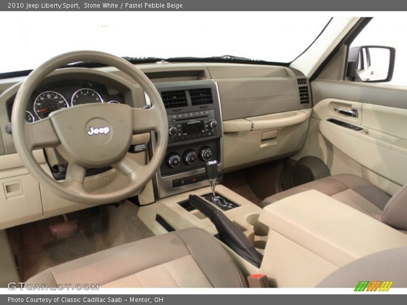 Stone White / Pastel Pebble Beige 2010 Jeep Liberty Sport