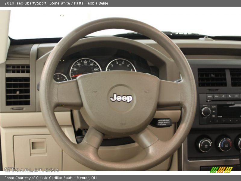 Stone White / Pastel Pebble Beige 2010 Jeep Liberty Sport