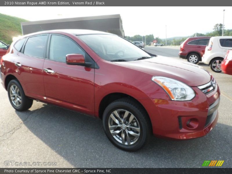 Venom Red / Black 2010 Nissan Rogue AWD Krom Edition