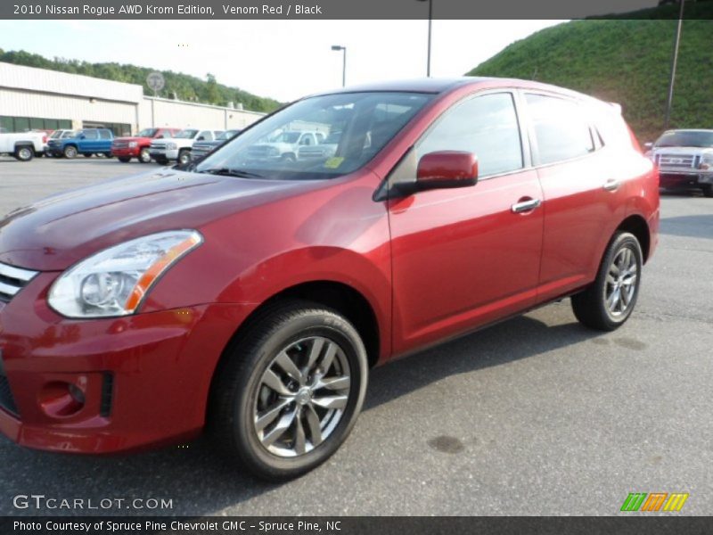 Venom Red / Black 2010 Nissan Rogue AWD Krom Edition