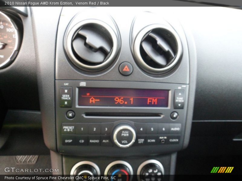 Controls of 2010 Rogue AWD Krom Edition