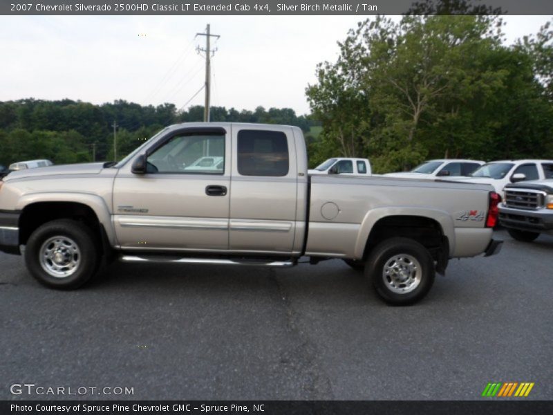 Silver Birch Metallic / Tan 2007 Chevrolet Silverado 2500HD Classic LT Extended Cab 4x4