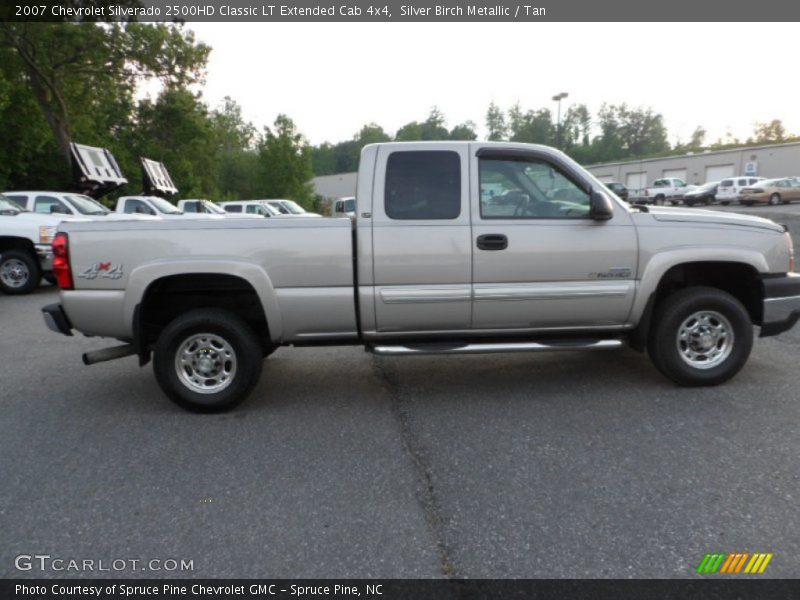 Silver Birch Metallic / Tan 2007 Chevrolet Silverado 2500HD Classic LT Extended Cab 4x4