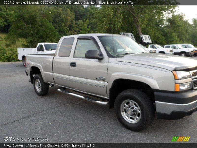Silver Birch Metallic / Tan 2007 Chevrolet Silverado 2500HD Classic LT Extended Cab 4x4