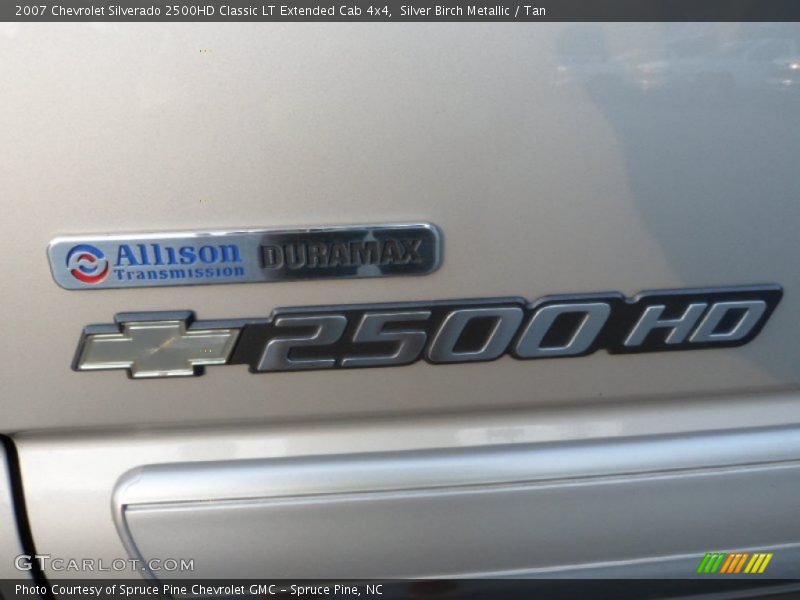 Silver Birch Metallic / Tan 2007 Chevrolet Silverado 2500HD Classic LT Extended Cab 4x4