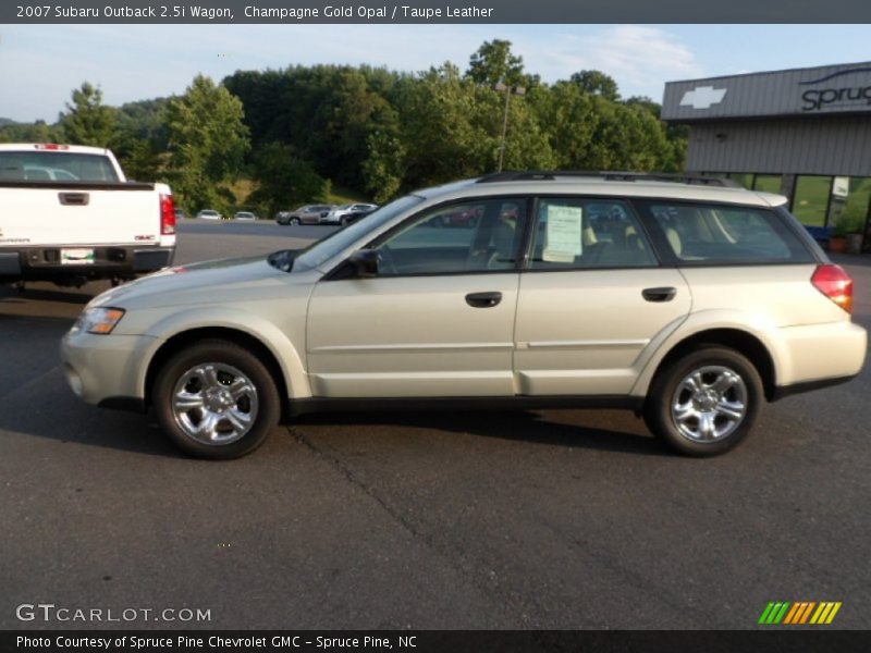 Champagne Gold Opal / Taupe Leather 2007 Subaru Outback 2.5i Wagon