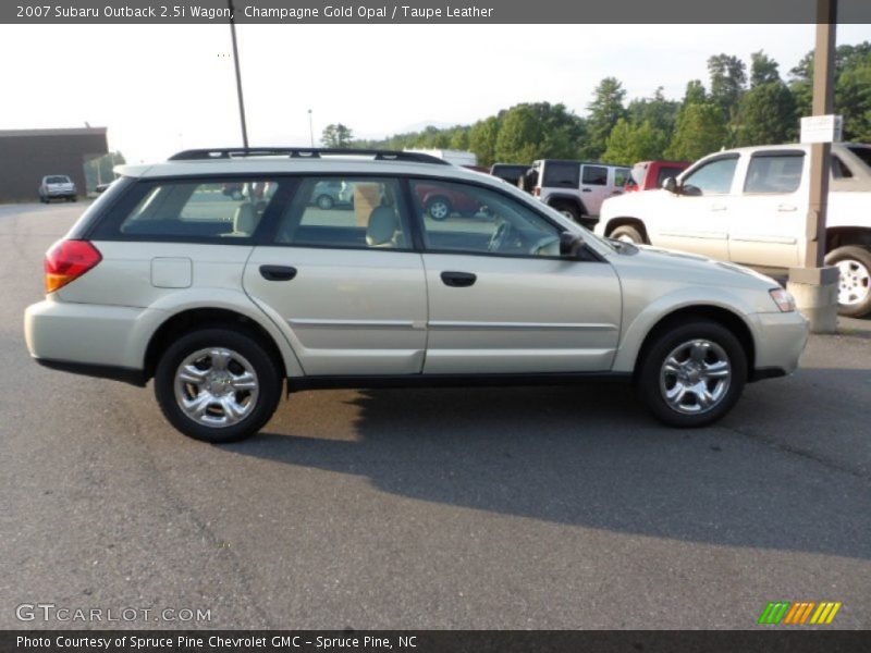 Champagne Gold Opal / Taupe Leather 2007 Subaru Outback 2.5i Wagon