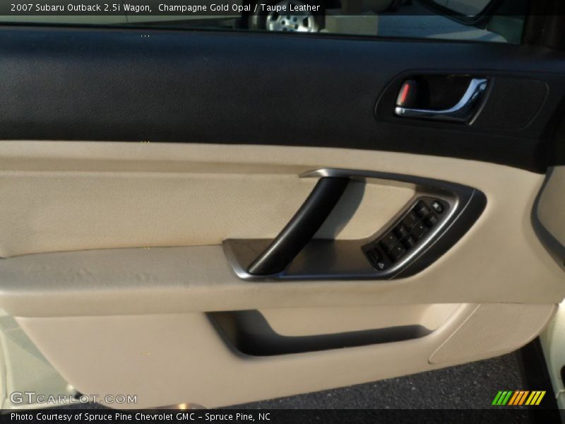 Champagne Gold Opal / Taupe Leather 2007 Subaru Outback 2.5i Wagon