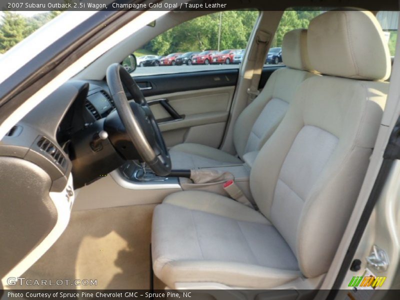 Champagne Gold Opal / Taupe Leather 2007 Subaru Outback 2.5i Wagon