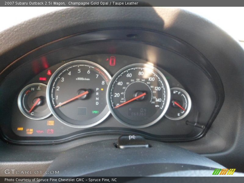 Champagne Gold Opal / Taupe Leather 2007 Subaru Outback 2.5i Wagon