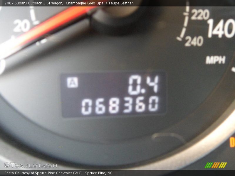 Champagne Gold Opal / Taupe Leather 2007 Subaru Outback 2.5i Wagon