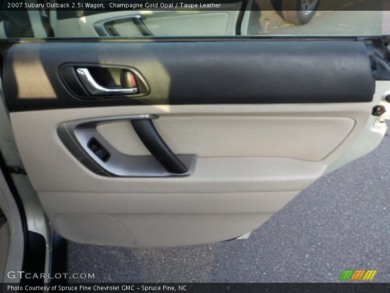 Champagne Gold Opal / Taupe Leather 2007 Subaru Outback 2.5i Wagon