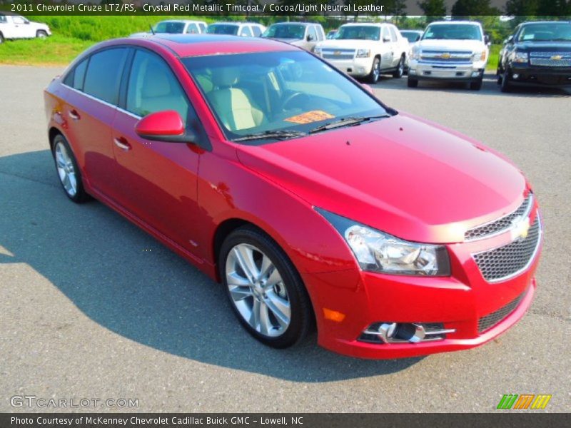 Crystal Red Metallic Tintcoat / Cocoa/Light Neutral Leather 2011 Chevrolet Cruze LTZ/RS