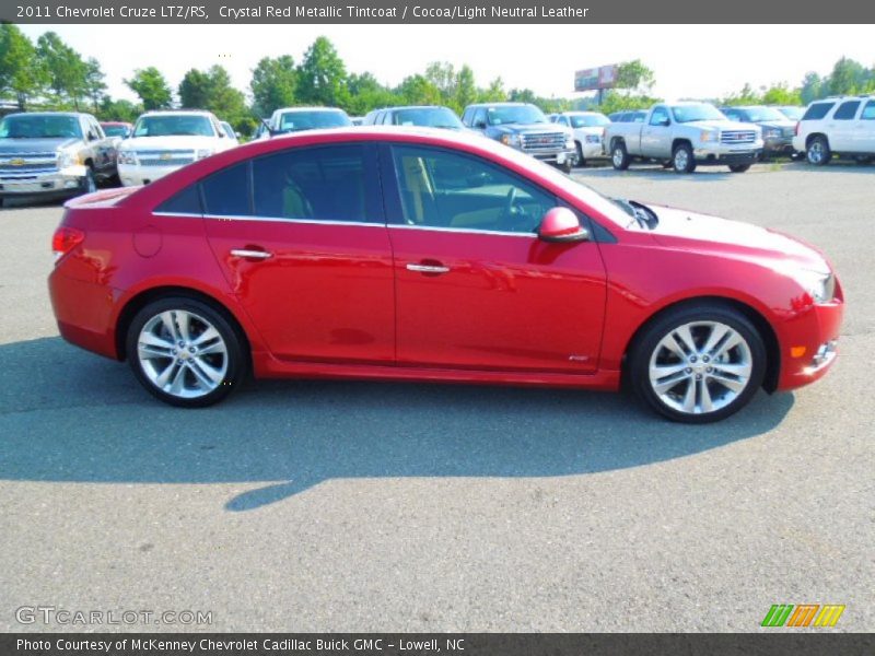 Crystal Red Metallic Tintcoat / Cocoa/Light Neutral Leather 2011 Chevrolet Cruze LTZ/RS