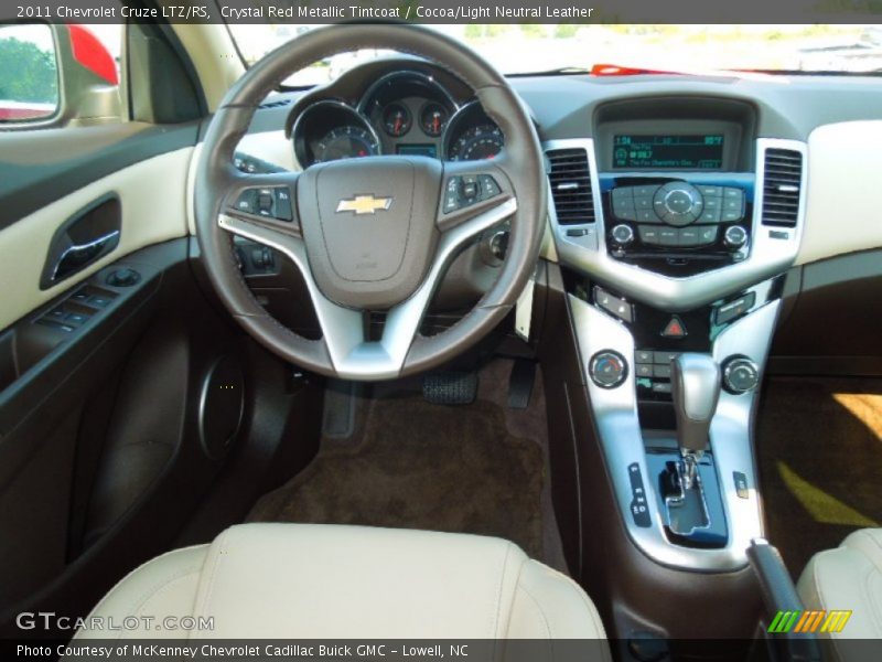 Crystal Red Metallic Tintcoat / Cocoa/Light Neutral Leather 2011 Chevrolet Cruze LTZ/RS