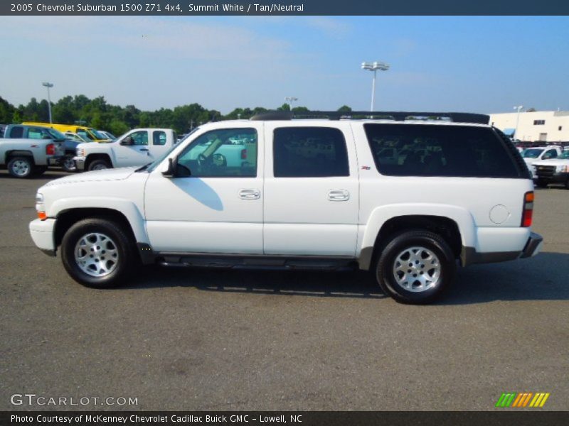 Summit White / Tan/Neutral 2005 Chevrolet Suburban 1500 Z71 4x4