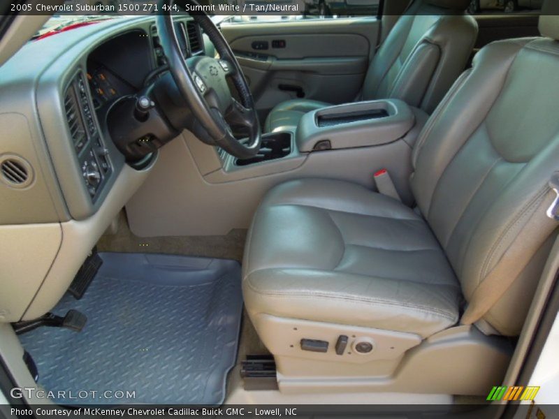 Summit White / Tan/Neutral 2005 Chevrolet Suburban 1500 Z71 4x4