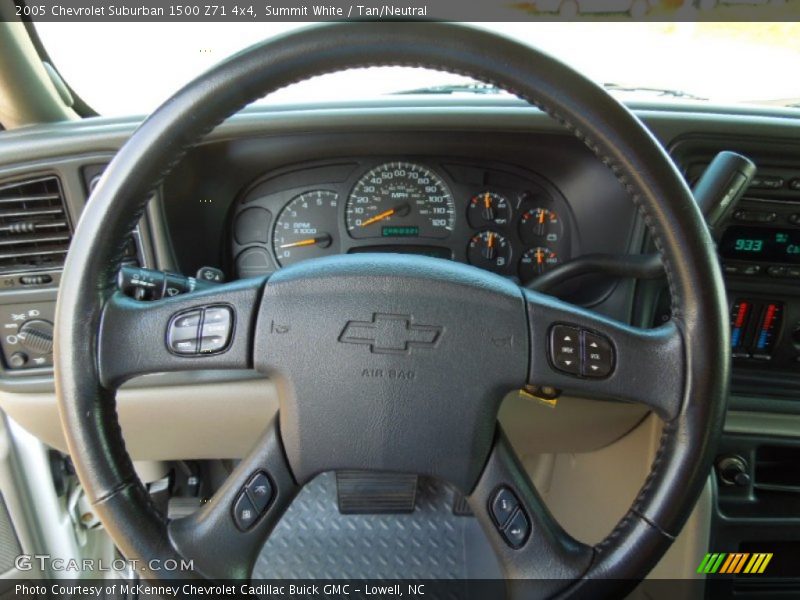Summit White / Tan/Neutral 2005 Chevrolet Suburban 1500 Z71 4x4