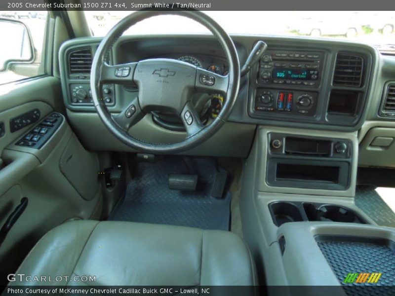 Summit White / Tan/Neutral 2005 Chevrolet Suburban 1500 Z71 4x4