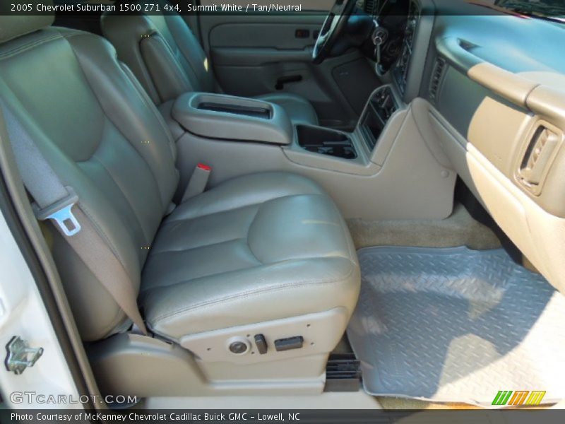 Summit White / Tan/Neutral 2005 Chevrolet Suburban 1500 Z71 4x4