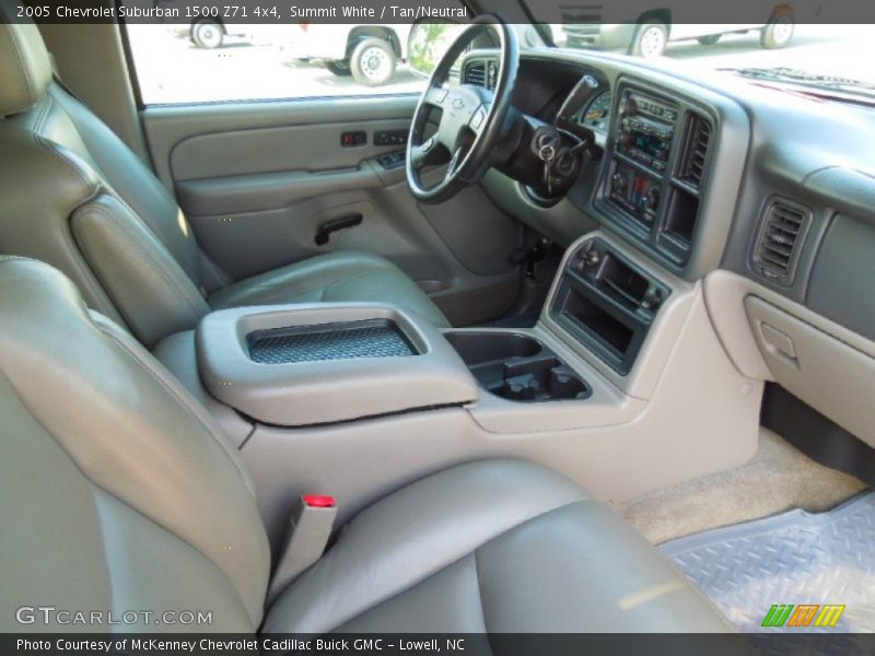 Summit White / Tan/Neutral 2005 Chevrolet Suburban 1500 Z71 4x4