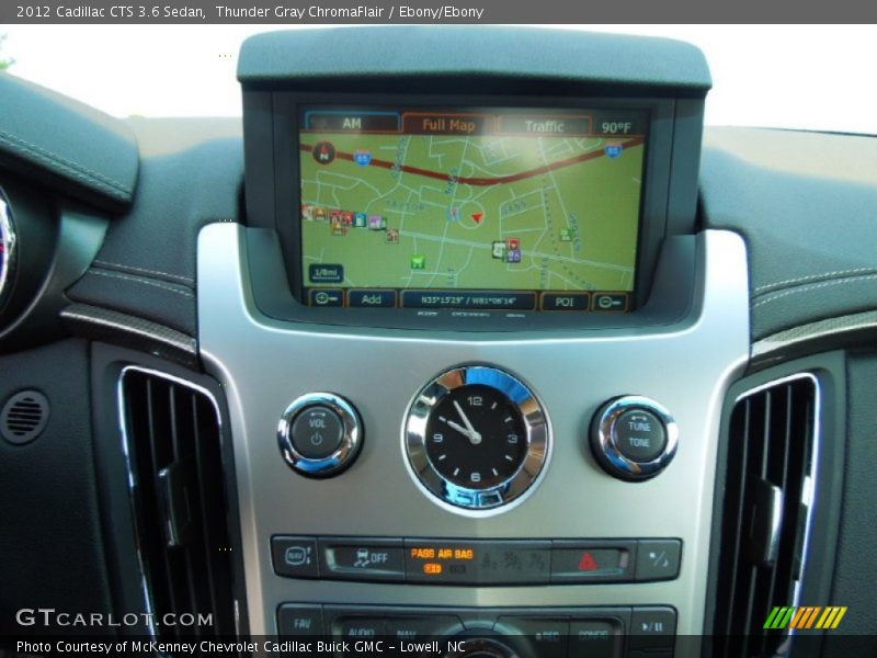 Thunder Gray ChromaFlair / Ebony/Ebony 2012 Cadillac CTS 3.6 Sedan