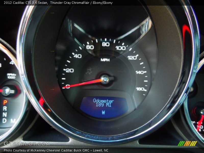 Thunder Gray ChromaFlair / Ebony/Ebony 2012 Cadillac CTS 3.6 Sedan