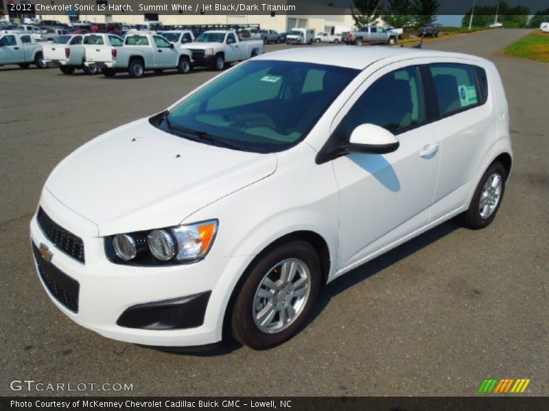 Summit White / Jet Black/Dark Titanium 2012 Chevrolet Sonic LS Hatch