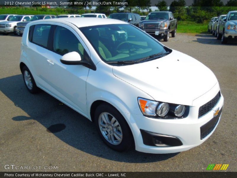 Summit White / Jet Black/Dark Titanium 2012 Chevrolet Sonic LS Hatch